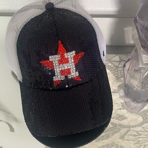 OFFICIALLY LICENSED NEW ERA 47 EMBELLISHED SWARVOSKI CRYSTALS ASTROS CAP